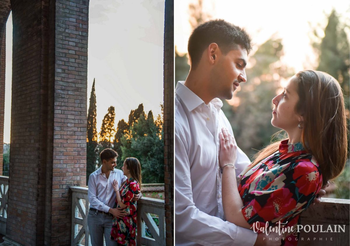 Shooting couple demande mariage Rome couvent
