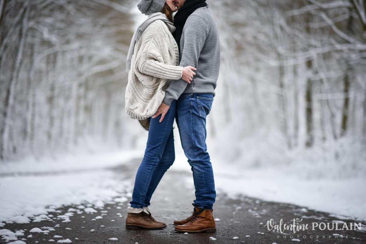 Shooting couple hivernal - Valentine Poulain face