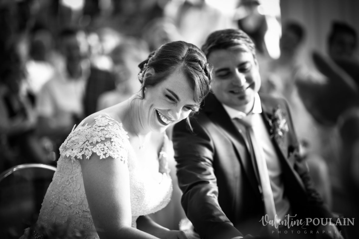 Mariage joyeux vert rose rire - Valentine Poulain