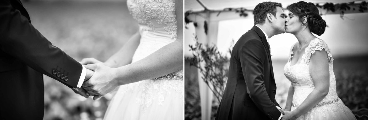 Mariage joyeux vert rose bisou- Valentine Poulain