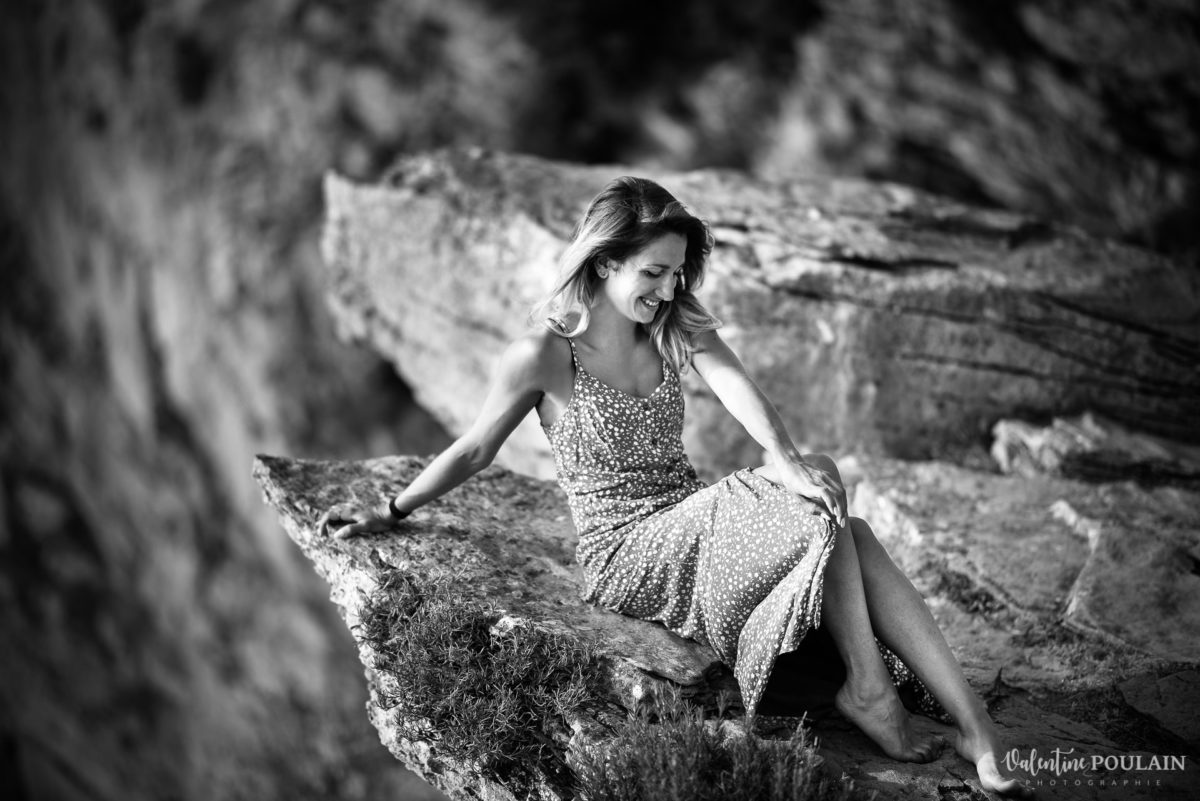 n&b Shooting Portrait Calanques Sud - Valentine Poulain